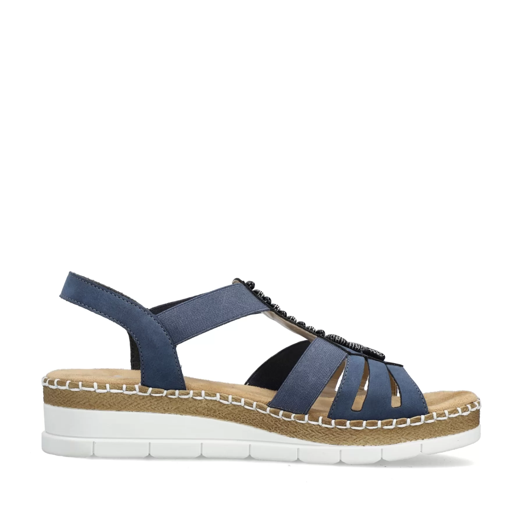 Discount Damskie Sandaly Na Koturnie W Kolorze Blekitu Pacyfiku Damski Buty Z Obcasami