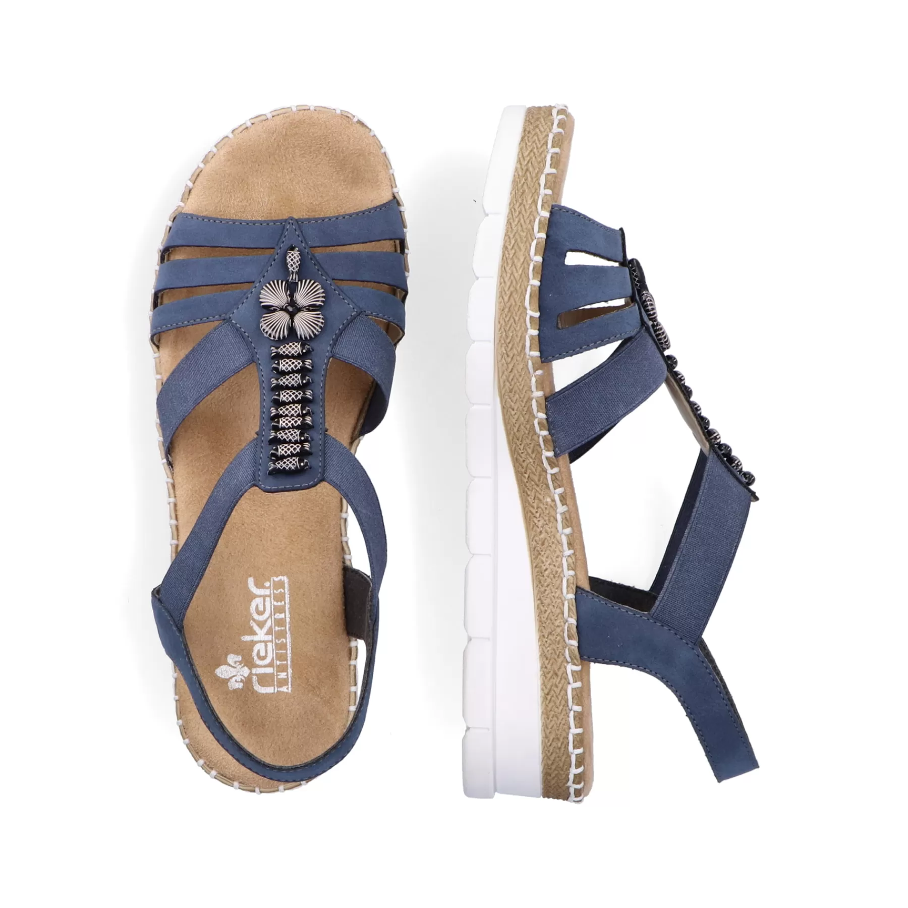 Discount Damskie Sandaly Na Koturnie W Kolorze Blekitu Pacyfiku Damski Buty Z Obcasami