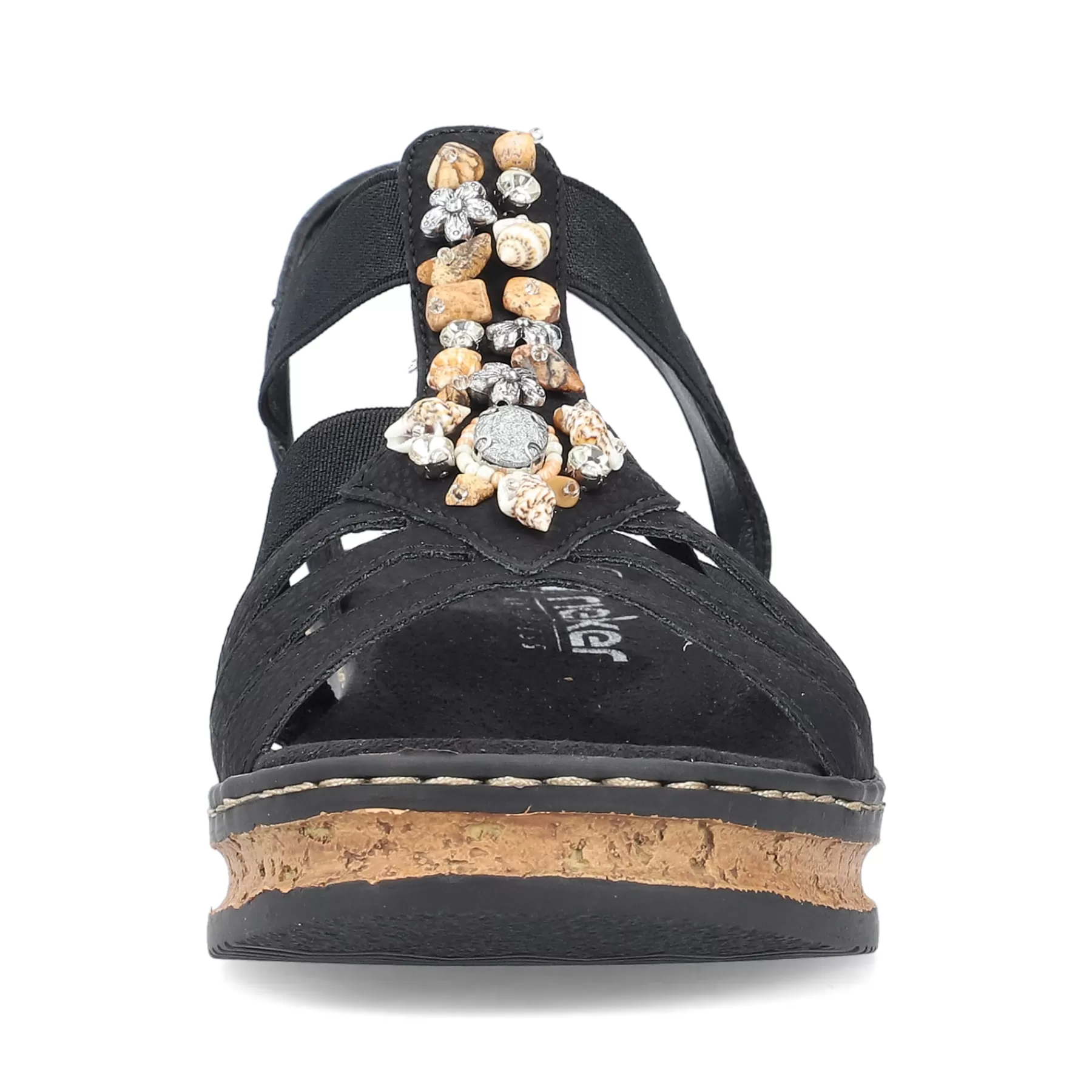 Shop Damskie Sandaly Na Koturnie W Kolorze Ciemnej Czerni Damski Buty Z Obcasami