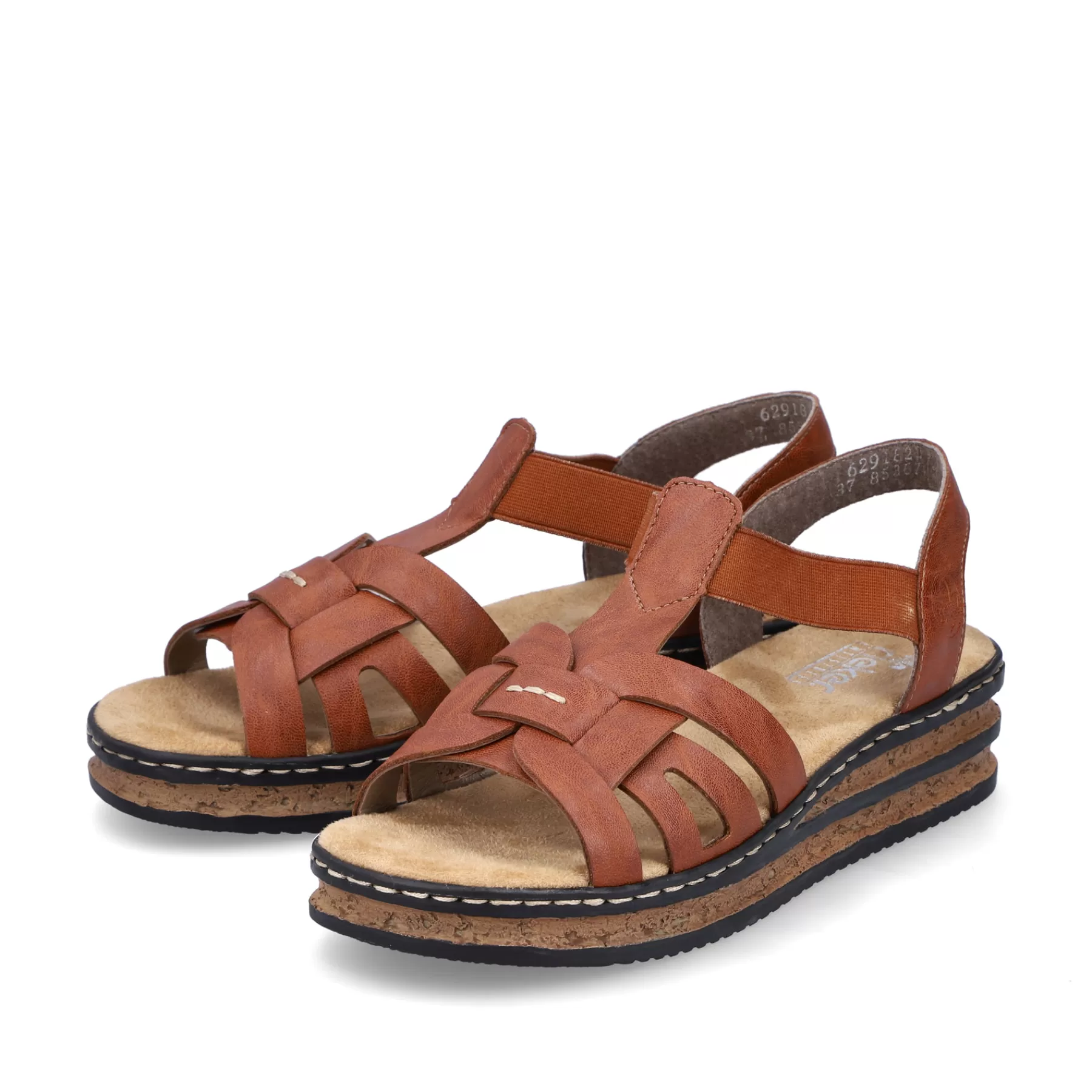 Hot Damskie Sandaly Na Koturnie W Kolorze Kasztanowo-Brazowym Damski Buty Z Obcasami