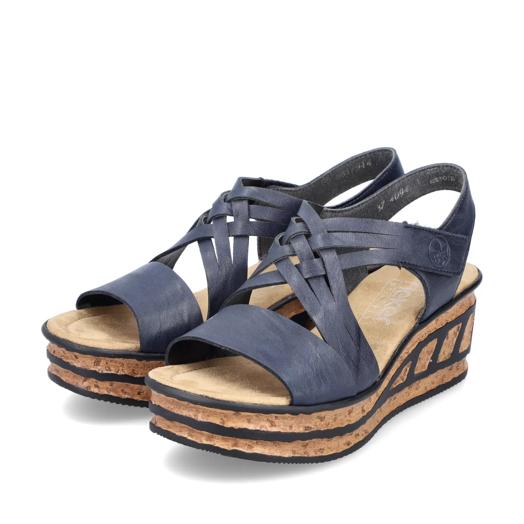 Outlet Damskie Sandaly Na Koturnie W Kolorze Lupkowo-Niebieskim Damski Buty Z Obcasami