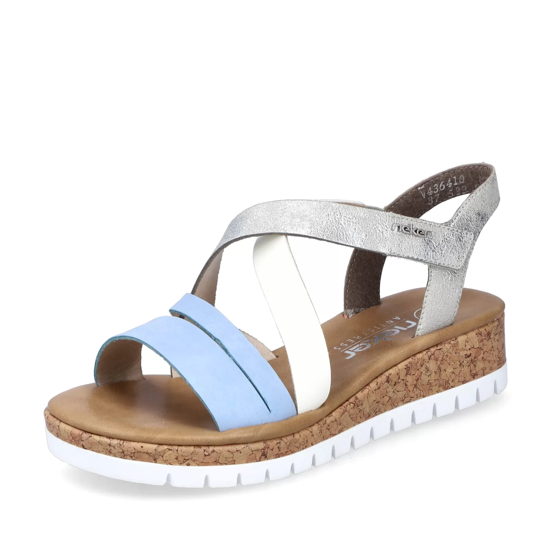 Clearance Damskie Sandaly Na Koturnie W Kolorze Pastelowego Blekitu Damski Buty Z Obcasami