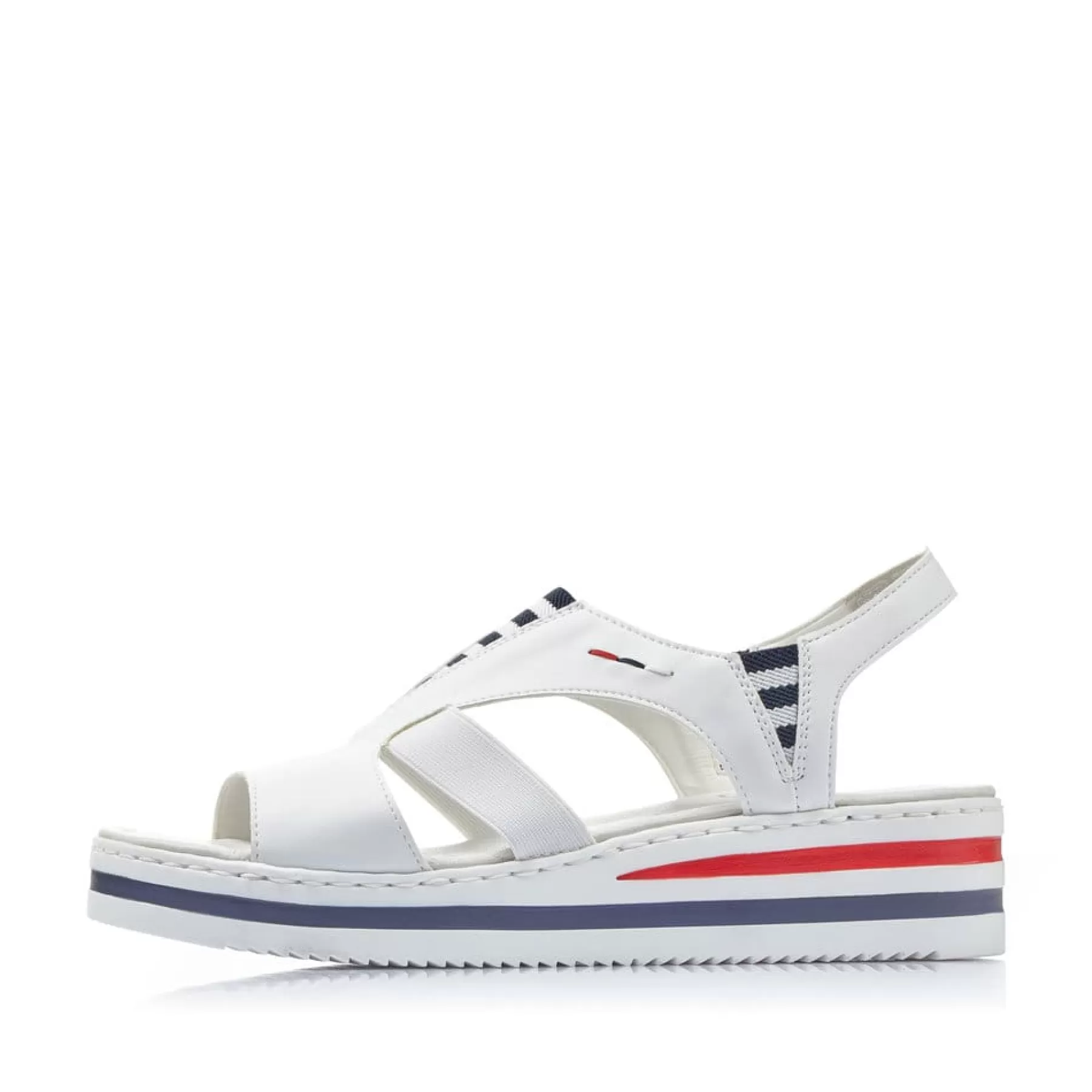 Outlet Damskie Sandaly Na Koturnie W Kolorze Perlowo-Bialym Damski Buty Z Obcasami