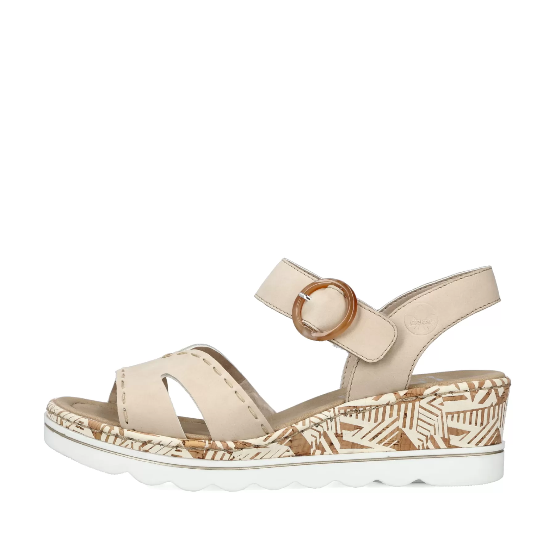 Shop Damskie Sandaly Na Koturnie W Kolorze Szampanskim Damski Buty Z Obcasami