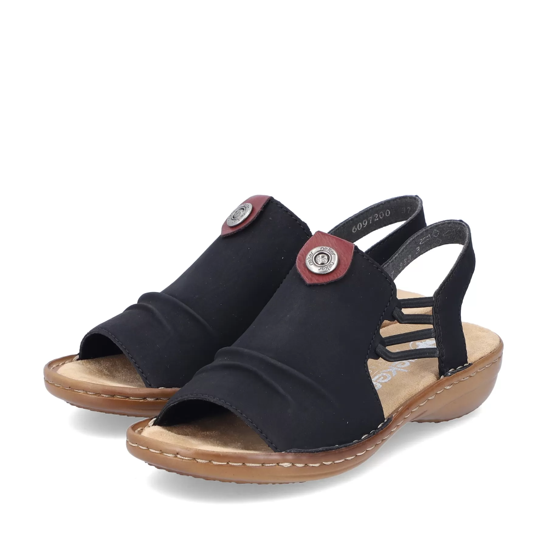 Cheap Damskie Sandaly Z Paskami, Asfaltowo-Czarne Damski Sandaly I Sandaly
