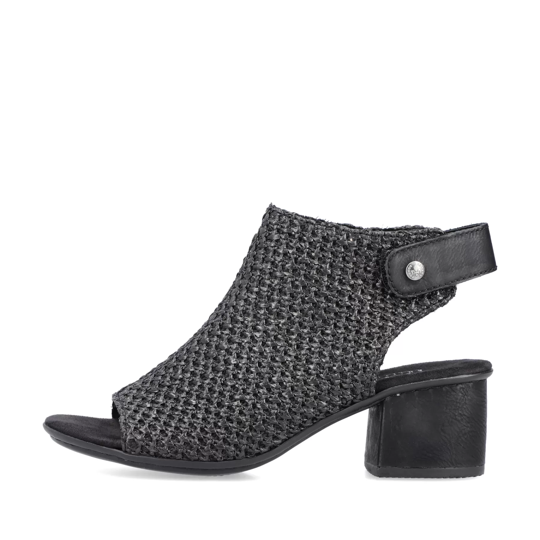 Outlet Damskie Sandaly Z Paskami W Kolorze Kruczoczarnym Damski Buty Z Obcasami