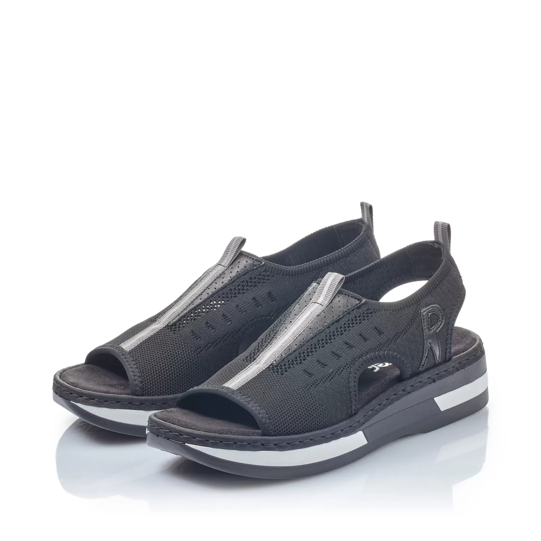 Cheap Damskie Sandaly Z Paskami , W Kolorze Nocnej Czerni Damski Sandaly I Sandaly