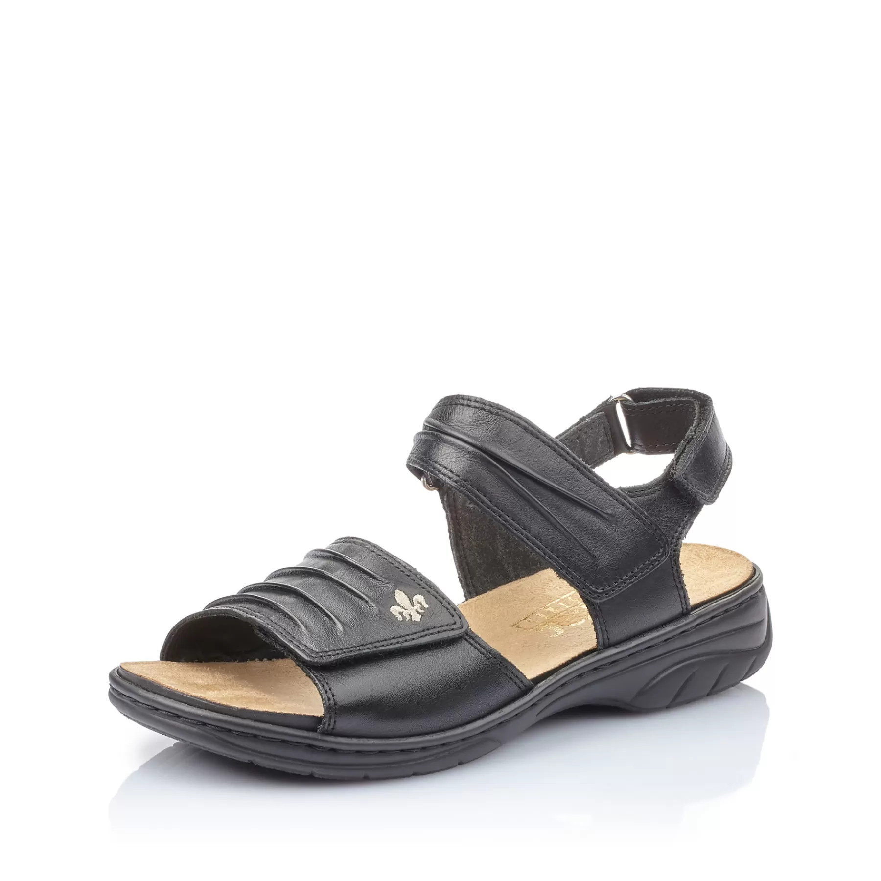 Sale Damskie Sandaly Z Paskami , W Kolorze Nocnej Czerni Damski Sandaly I Sandaly