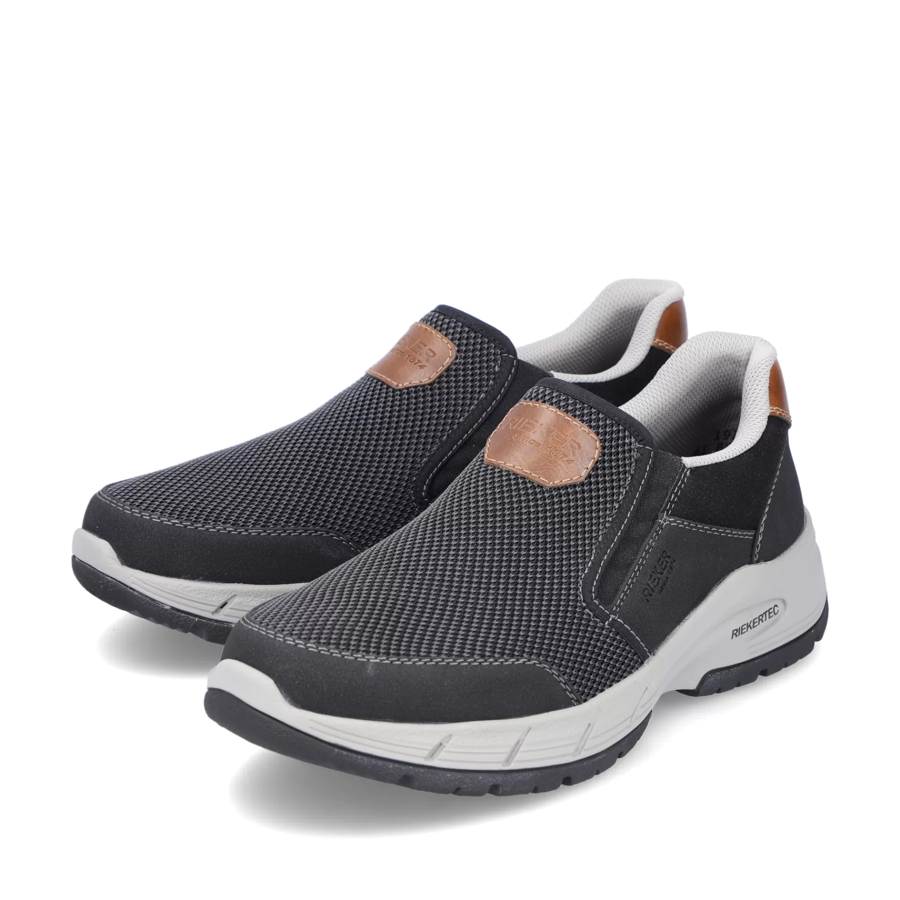 Store Meskie Klapki W Kolorze Asfaltowo-Szarym Meskie Niskie Buty I Kapcie