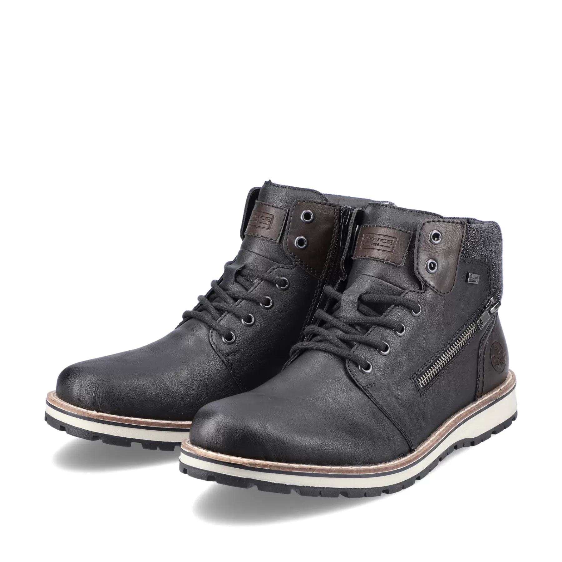 Discount Meskie Sznurowane Buty , Asfaltowe, Czarne Meskie Buty