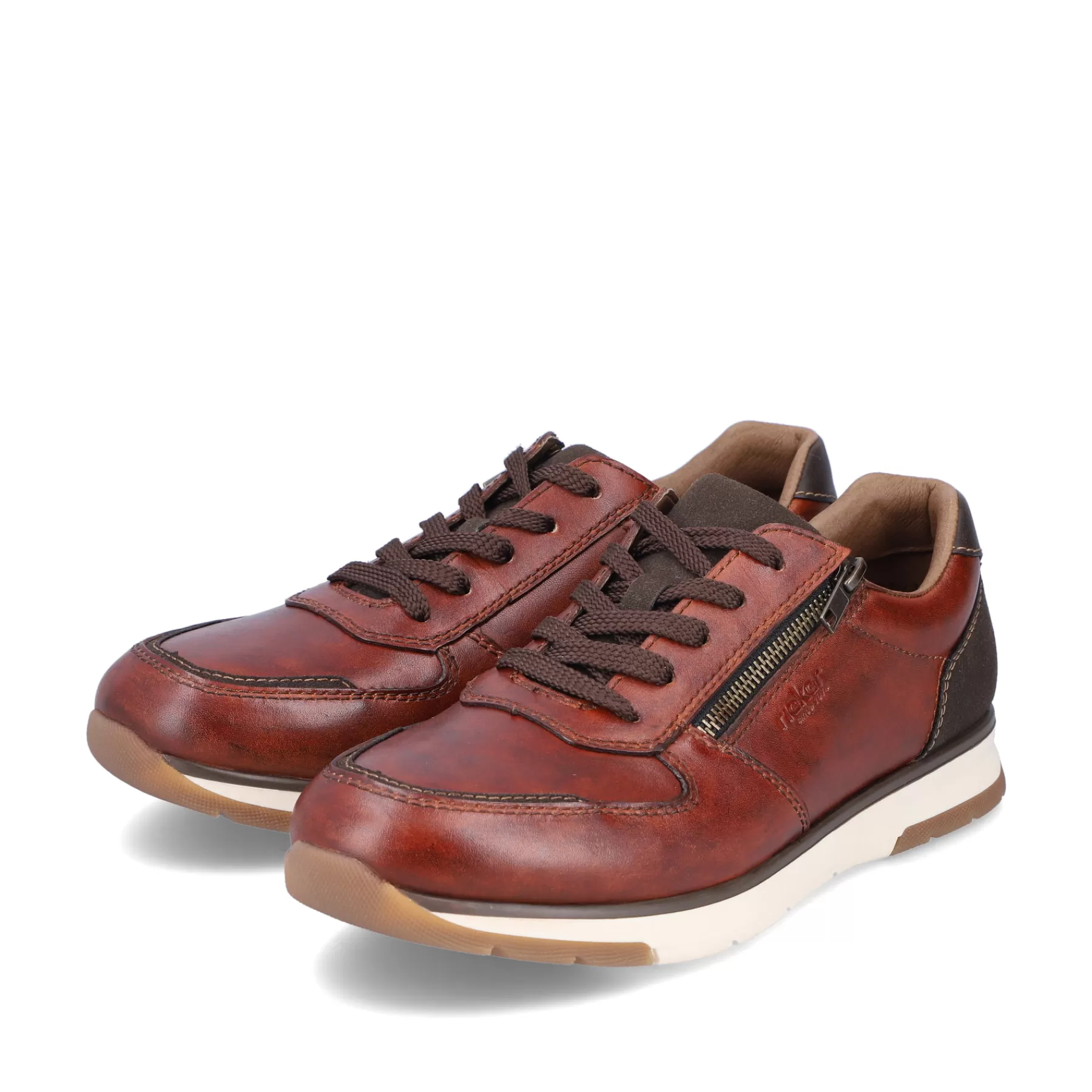 Outlet Niskie Tenisowki Meskie W Kolorze Czerwono-Brazowym Meskie Buty Biznesowe