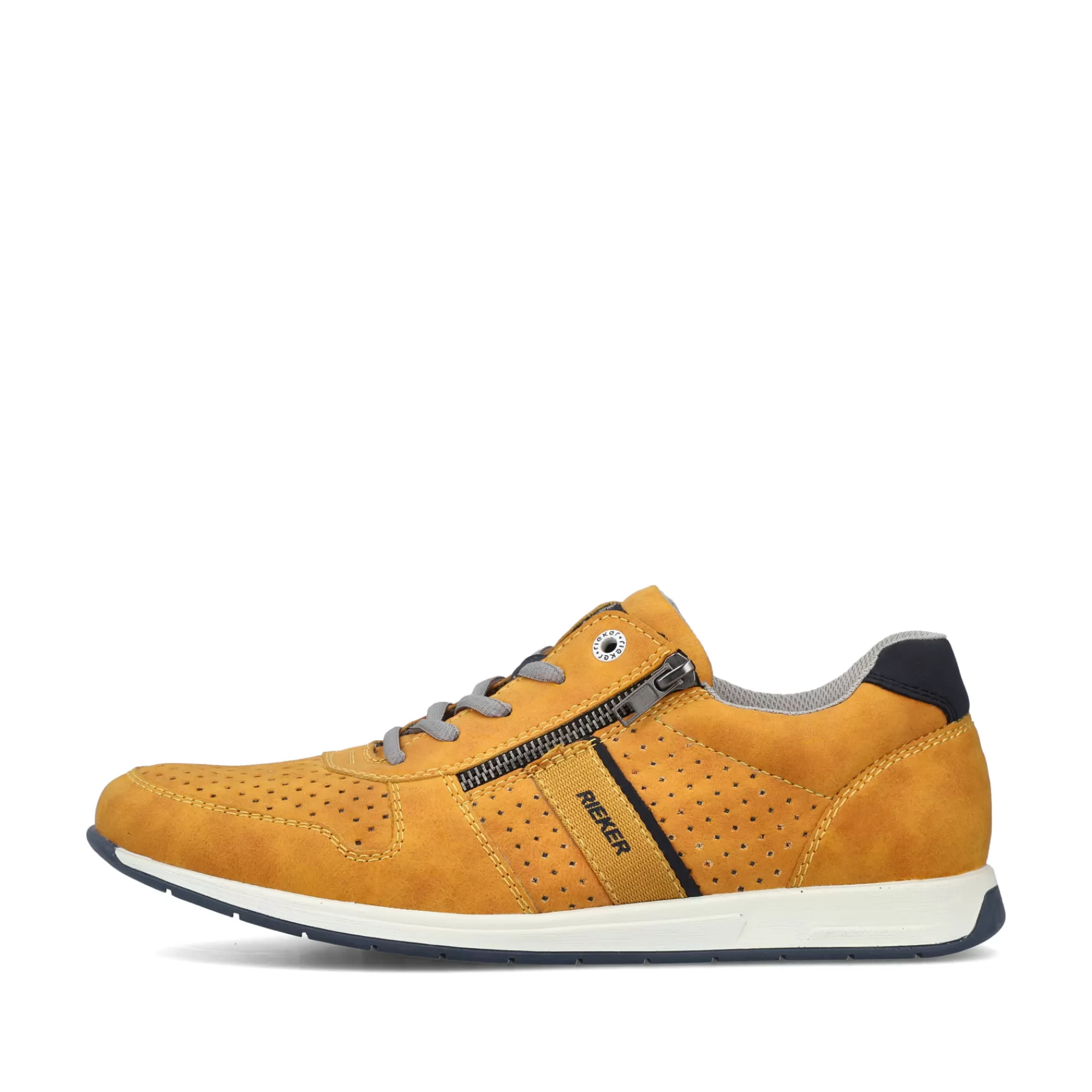 New Sznurowane Buty Meskie Slonecznikowo-Zolto-Granatowe Meskie Niskie Buty I Kapcie