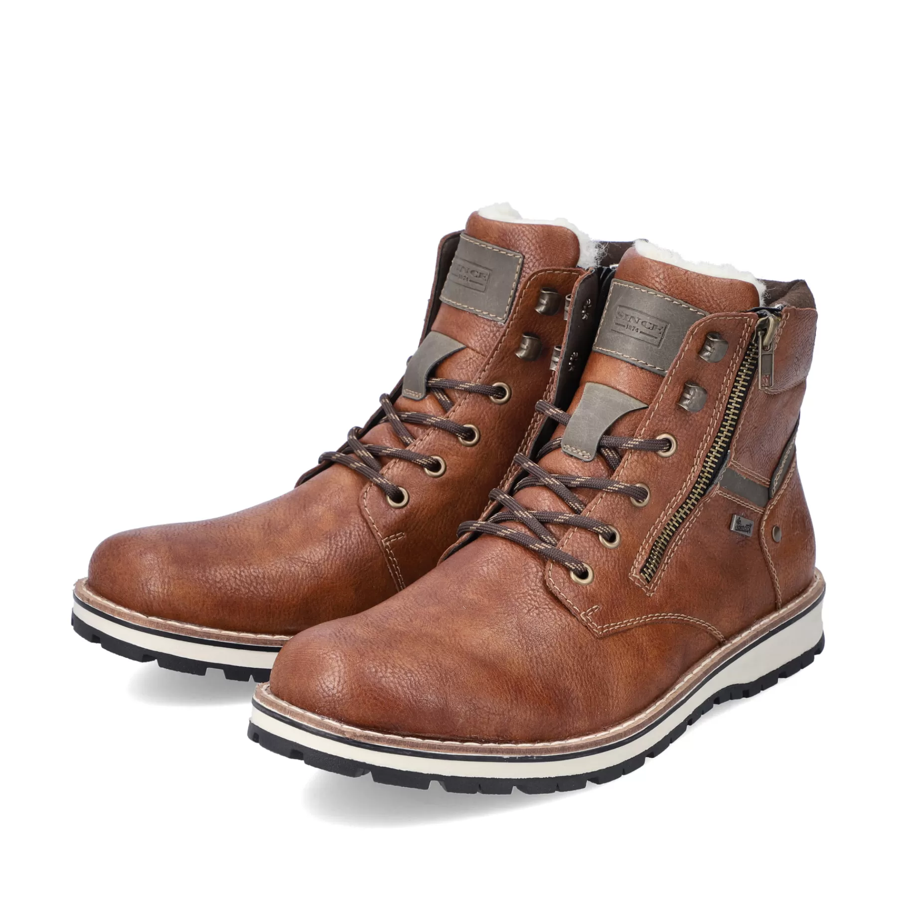 New Sznurowane Buty Meskie W Kolorze Karmelowo-Brazowym Meskie Buty