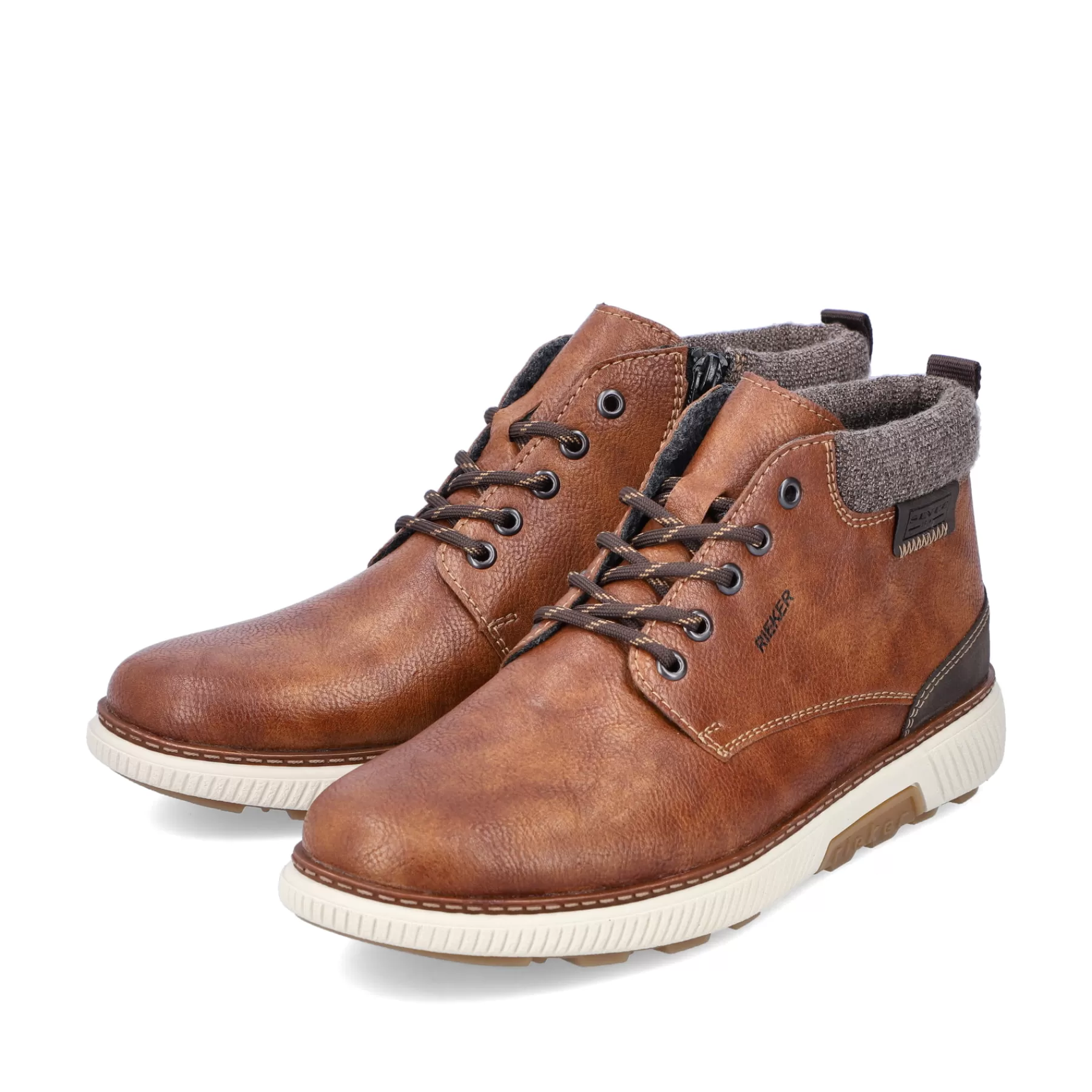 Store Sznurowane Buty Meskie W Kolorze Kasztanowo-Brazowym Meskie Buty