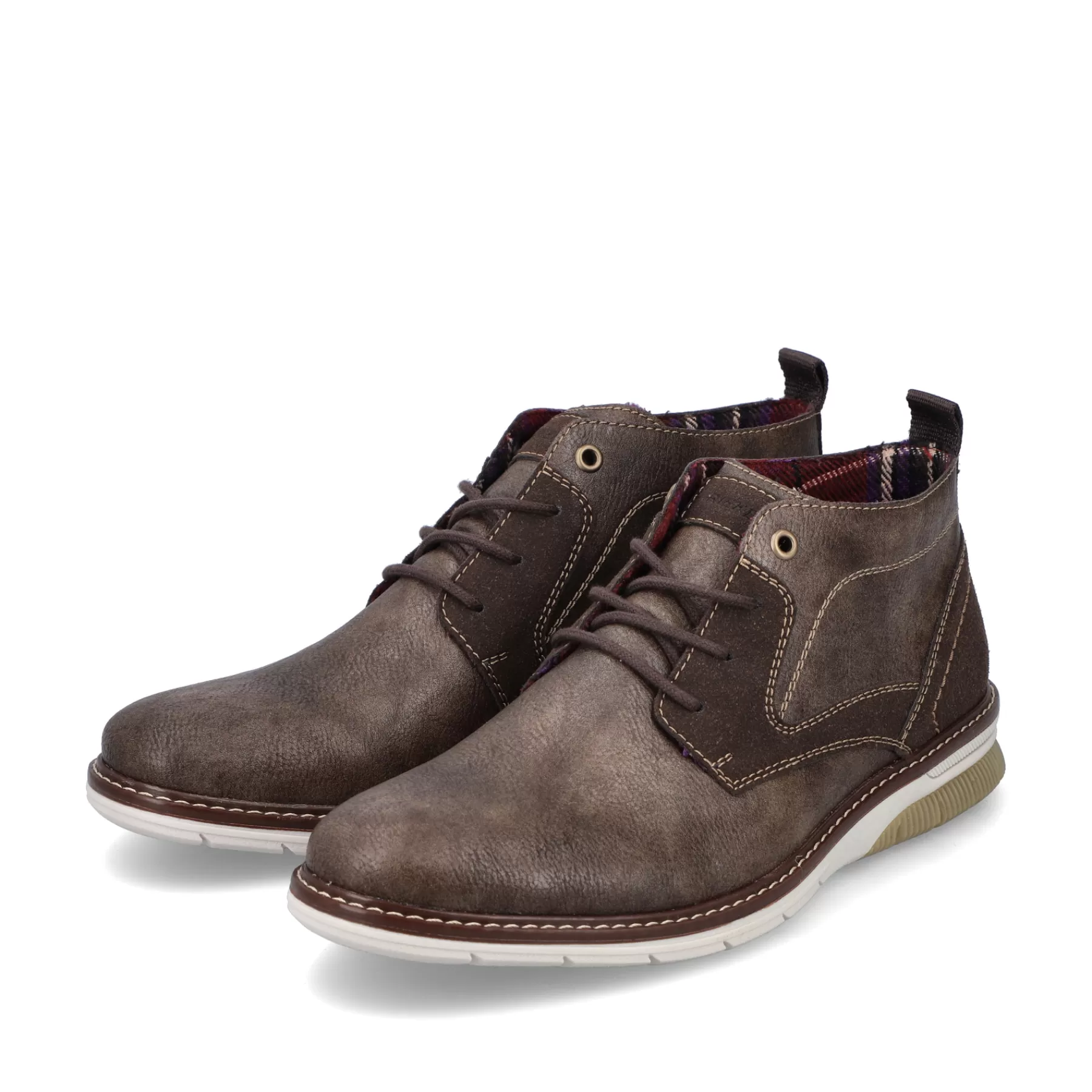 Flash Sale Sznurowane Buty Meskie W Kolorze Szaro-Brazowym Meskie Niskie Buty I Kapcie